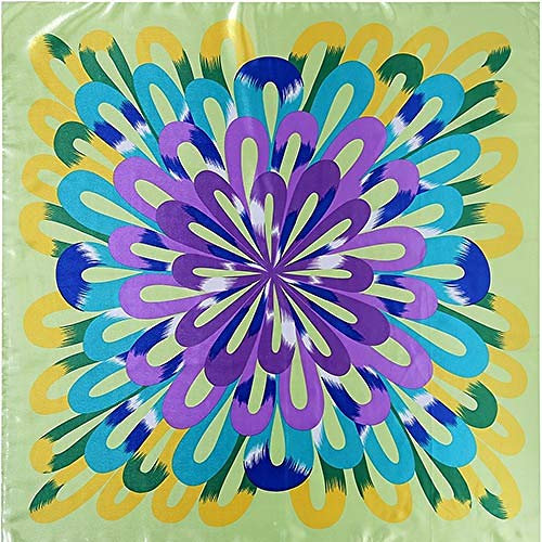 MAITONGG Seidenschal Damen 90 * 90Cm Modeschal Für Damen Magischer Schal Bandana Regenbogen Rot Print Schal Quadratischer Handtuchhals Haarschal Schal