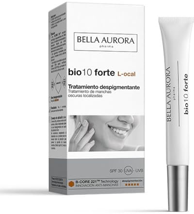 BELLA AURORA - Bio10 Forte L-ocal 9 ml, Tratamiento Despigmentante, Crema Antimanchas Roll-on, para Todo Tipo de Piel, Manchas Localizadas y Unifica Tono, Tecnología B-CORE221, Protección SPF30