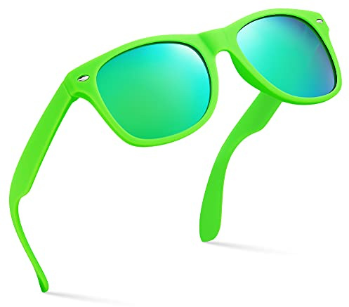 Retro Rewind Kids Sunglasses for Boys Girls Age 3-12 - Shatterproof Rubberized Frame UV400 Toddler Children Sun Glasses