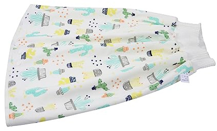 Homoyoyo 1pezzi Gonna in Tessuto Naturale per Pannolini per Ragazzo Ragazza Pantaloni da Allenamento in Pannolini in Stoffa Design Vita Alta per Prevenire Perdite Laterali