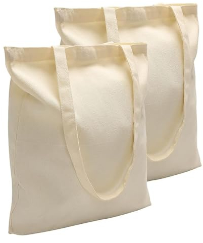 Hochwertige Stoffbeutel, 2 Stück Jutebeutel, 35x40cm Stofftasche, Baumwolltasche Unbedruckt, Stofftaschen Zum Bemalen, Stoffbeutel Einkaufstasche, Beutel Für Wäsche, Sport, Shopping, Lebensmittel