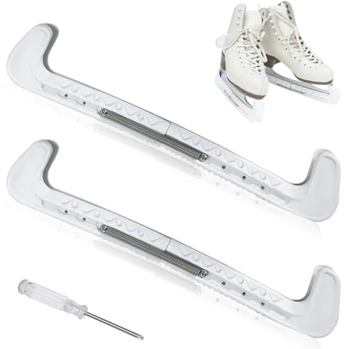 PHIEZC 1 Paar Kufenschutz Schlittschuhe, Hockey-Schlittschuhschutz, Schlittschuhabdeckung, Schlittschuhschutz, Eiskunstlauf-Kufenschutz, Schlittschuhschutz mit Feder