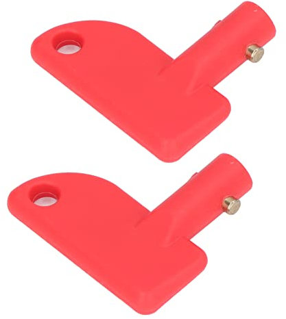 2 Uds Interruptor de Apagado Llave de Repuesto Mini Aislador de Desconexión de Batería para Barco Marino Coche Camión Rojo