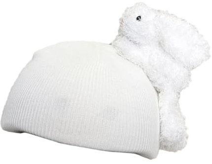 kowaku Skihelm-Überzug für den Helm, dekorativ, süß, weich, lustig, Universalgröße, elastisch, für Mädchen und Jungen, Snowboard, Weiß