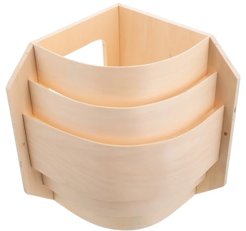 TOPBATHY Pantalla Lámpara Sauna Madera Resistente Altas Temperaturas y Humedad Diseño Ángulo Recto Para Esquinas Fácil Instalación Para Sauna Pequeña Decoración Funcional Para Sala De Vapor
