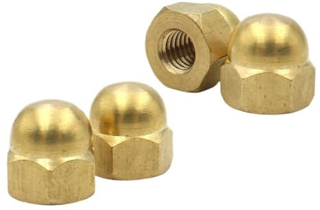 1 pièce/2 pièces/5 pièces/10 pièces/20 pièces/50 pièces M3 M4 M5 M6 M8 M10 M12 M14 M16, capuchon d'écrou borgne en laiton, écrous hexagonaux(M8 (5pcs))