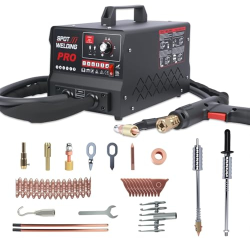 Ausbeulwerkzeug Karosserie Spotter 3500W Automatisches Karosserie Ausbeulspotter 220V Dent Puller Punktschweißgerät Mit 6 Modi Überhitzungsschutz Dellenreparatur für alle Automodelle