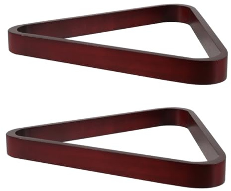 TOBBOMEY 2 Pezzi Pz Triangolo Biliardo in Legno Solido Supporto per Palline da Pool Porta Palline per Tavolo da Biliardo Accessorio Ergonomico per Allineamento Preciso
