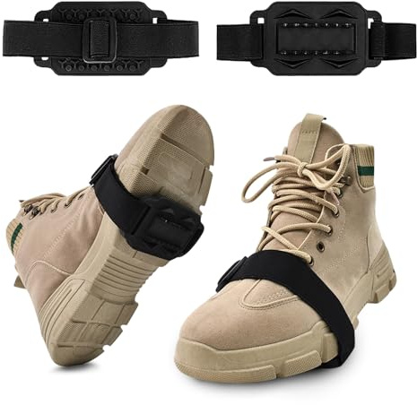 GHUAP Crampones de Invierno, 14 Dientes Grampones, Crampones Ligeros, Crampones Nieve Hielo, Crampones Antideslizantes, Crampons pour Chaussures d'Hiver, Crampones para Botas de Senderismo