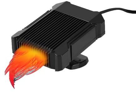 Ownicee Riscaldatore Auto 12V 120W, Termoventilatore per Auto 2 in 1 Riscaldamento e Raffreddamento, Sbrinatore e Disappannatore Rapido per Parabrezza, Rotazione a 360°
