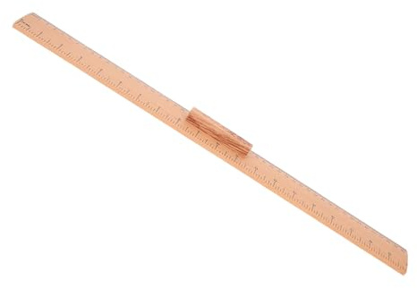 CIMAXIC Righello da Sarto in Legno Sostenibile Doppia Scala Monofacciale 50 CM per Quilting e Insegnamento in Classe