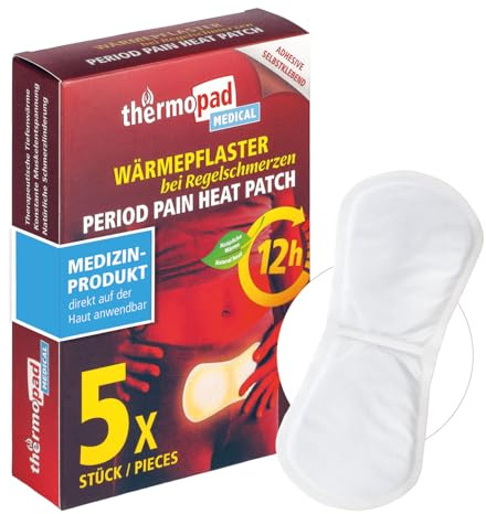 THERMOPAD Medical – 5 parches térmicos para dolores menstruales (12 h)
