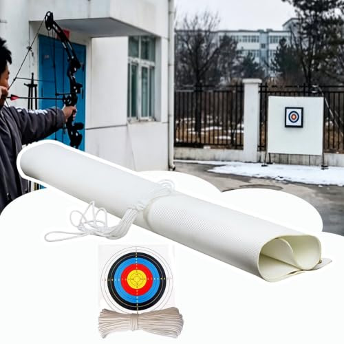 White Roll Bow And Arrow Backstop for Backyard Target Shooting Practice