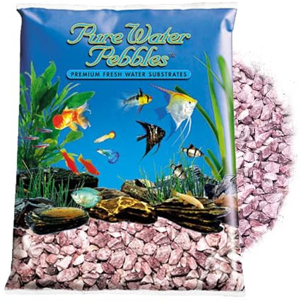 Pure Water Pebbles White Rose Aquarium Gravel - 5 lbs - Non-Toxic, Colorfast, Vibrant Substrate for Aquariums, Terrariums, Ponds & Crafts