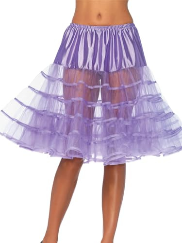 Leg Avenue Knee Length Petticoat, One Size, Lavender