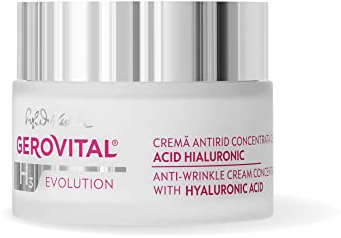 Crema Facial Antiarrugas con Ácido Hialurónico al 3%, Hidratación Intensa e Inmediata, Efecto Lifting, Relleno y Alisado de Arrugas, Gerovital H3 Evolution