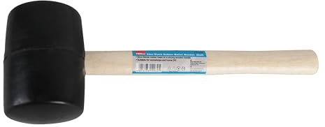Hilka 61202032 32oz Black Rubber Mallet Wooden Shaft