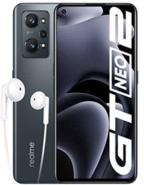 realme GT Neo 2 Smartphone Debloqué, Qualcomm Snapdragon 870 5G, Écran AMOLED E4 120 Hz, Charge SuperDart de 65W, Appareil photo triple I.A. de 64 MP, Dual Sim, NFC, 12+256GB, Noir NEO