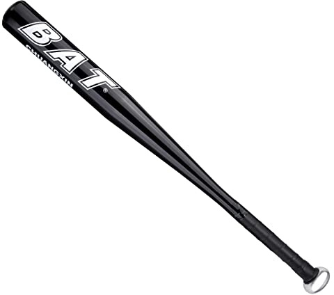 34 Pulgadas Bate de béisbol más Grueso de 86,4 cm Barra de Aluminio de aleación Ligera Bate de Goma Antideslizante para la práctica de Entrenamiento al Aire Libre para Adultos Adolescentes Negro