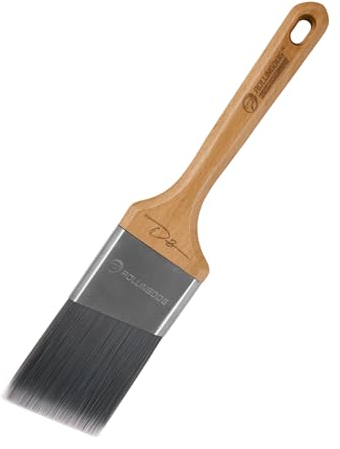 ROLLINGDOG Professioneller Pinsel für Wände, 6,3 cm, abgewinkelter Zierleisten, Pinsel, Wandpinsel, leicht zu reinigen, weiches Filament