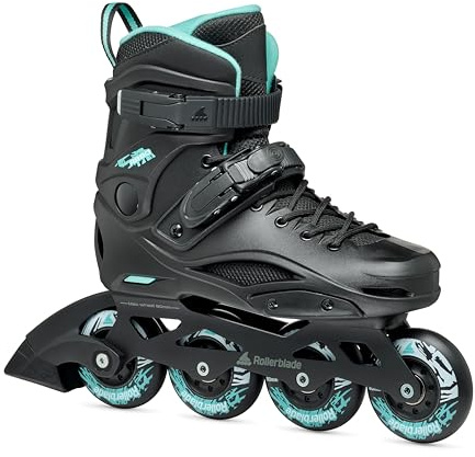 Rollerblade RB 80 Women's Urban Inline Skate, Black and Light Blue