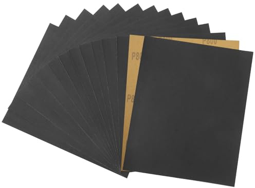 STEBRUAM 230x280mm Papel De Lija,15 Piezas 800 Grano Lija Agua lijado de metales y pulido automotriz Acabado de muebles de madera Lijado
