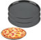 CHUIFAI 4 Stück Pizzablech rund 32 cm, Antihaft Pizza Backblech, Pizza Ofenblech Karbonstahl Pizzaform für Ofen