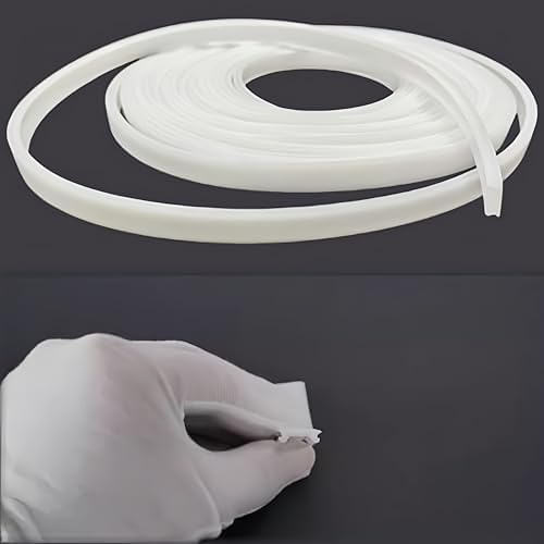KSDLMPA 16.4Ft/5M Silicone LED Cover, Alumium Profile Silicone Channel Diffuser Flexible PC Lampshade Line for Strip Lights, Ceiling Lamp, Under Cabinet Cover Replaceable Installation (16mm)