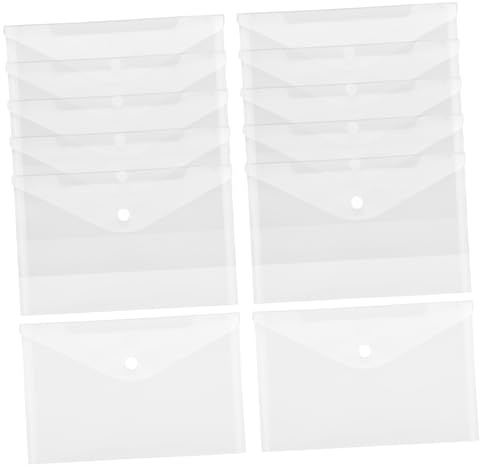 KAILIKETIY Pochette pour Documents A5 en Pvc Résistant à L'usure, Lot de 12 Pièces, Protège Contrats et Documents pour Avocats et Employés de Bureau