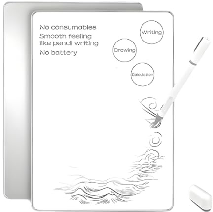 VBESTLIFE LCD Writing Tablet, Smooth Writing Magnetic Drawing Pad with Eraser, for Students, Metal Eye Protection LCD Writing Board