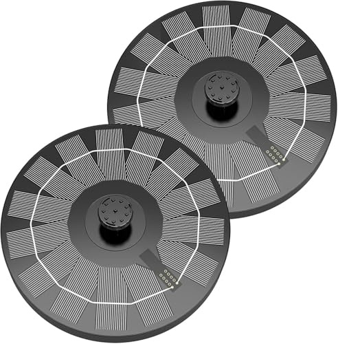 AISITIN Lot de 2 fontaines solaires pour l'extérieur avec 4 barres de support et 6 effets