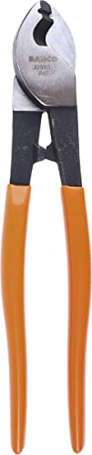 Bahco 2233D-240 Cable Cutting and Stripping Pliers | Cuts copper and aluminium cable | 16mm cutting capacity | Drop forged steel | PVC grip handles