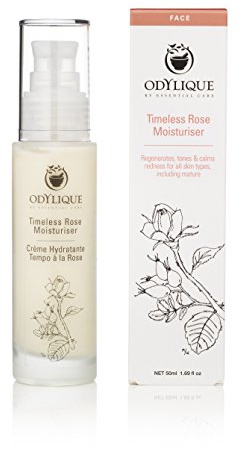 Odylique Timeless Rose Moisturiser 50ml | 100% Natural & Vegan | Soothing Face Cream with Rose Water & Rosehip Ideal for Sensitive Skin