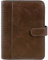 Bind 16601 - Systemplaner A6 aus FINEtouch-Lederimitat, Brauner Timeplaner, Mappe ca. 18, 5 x 13, 5 x 3, 5 cm, Kalendermappe mit Systemeinlage mit Kalender 1 Woche=2 Seiten, Planer mit Druckverschluss