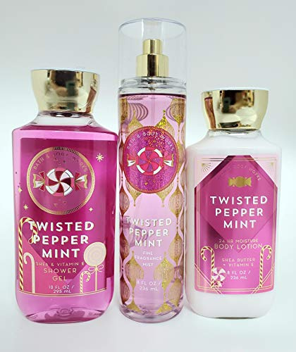 Bath Body rks Twisted Peppermint Mist Shower Gel And Lotion