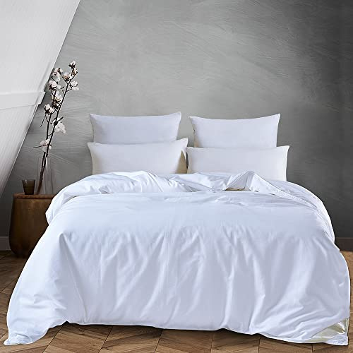 lsharon todas las estaciones peso 100% Seda Mulberry edredón para ropa de cama blanco – Super King (220 x 240 cm) 2 – 4 Tog, Blanco, 220x240cm