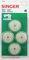 Singer Ref 03044 Packung mit 4 Spulen für Nähmaschinen Singer 700/1425/250