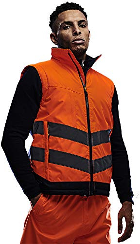 Regatta TRA840 5LV80 Professional Hi-Vis Body warmer, Orange/Navy, XL