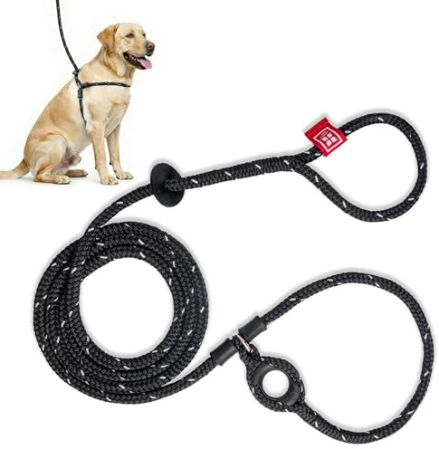 Harness Lead Escape Resistant, Reduces Pull Dog Harness, Medium/Large, Black