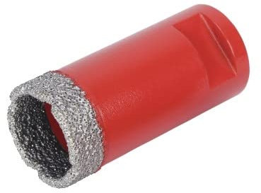 Corona perfor. PORCELAN. Taglio setco Ø 28 mm diametro M14 RUBI