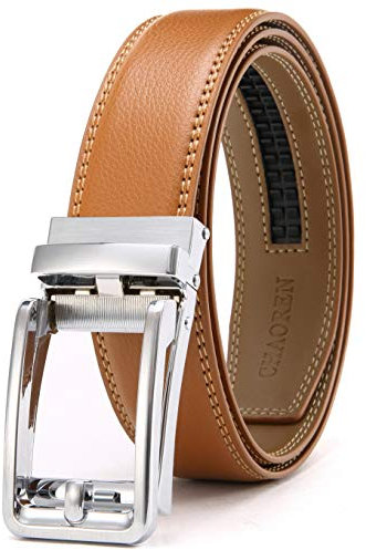CHAOREN Ledergürtel Herren – Automatik Gürtel Herren ohne Löcher für Anzug und Freizeit (Breit 35mm)