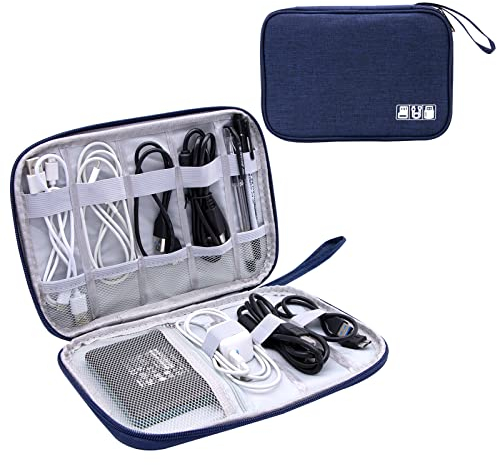 starfa lab Kabel Organizer Tasche Elektronik Zubehör Tasche Reisen Kabeltasche Universal Elektronische Organizer Geeignet für Kabel, Festplatten, SD-Karten, Mäuse, Ladegeräte (blau)