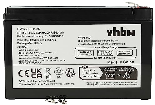 vhbw Akku kompatibel mit Wolf Garten Loopo S 150, S 300, S150, S300 Rasenroboter Rasenmäher (7200mAh, 12V, Sealed Lead Acid)