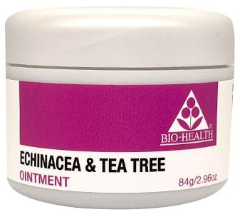 Bio-Health Echinacea and Tea Tree Face and Body Ointment for Acne, Insect Bites and Cold Sores, Deeply Moisturises Skin, Cruelty Free Emollient Suitable for Most Skin Types, 84g