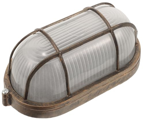 Baluue Saunaraum-Explosionslampe Explosionssicher Anti-Hochtemperatur-Runde Lampe Wasserdichtes Gitter Ovale Schott-Deckenleuchte Feuchtigkeitsbeständig Sauna-Licht