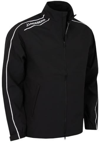 J.Lindeberg Mens Theo Waterproof Golf Rain Jacket - Black - M