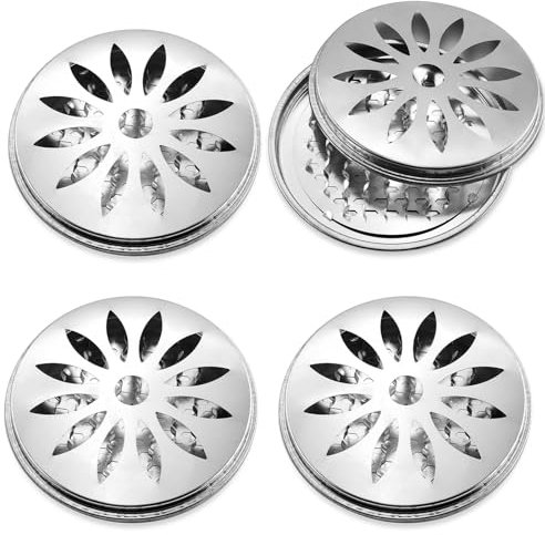 4 Stück Edelstahl Mückenspirale Halter Behälter mit Deckel Räucherspiralen Halter Portable Räucherstäbchenhalter Spulenhalter für Zuhause,Garten,Camping,Reisen,Angeln Outdoor (Silber)