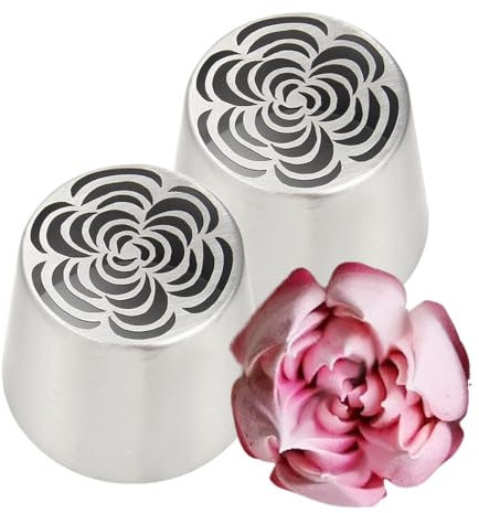 Puntas rusas extragrandes, puntas de decoración de pasteles, punto de glaseado para glaseado, manualidades versátiles para pasteles, fácil aplicación, 5,55 x 4,45 x 4,45 cm para cocina casera