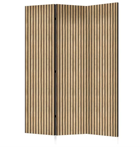 framed concept Paravent Raumteiler | Holzrahmen | 135x172 cm, 3-teilig beidseitig, Sichtschutzwand