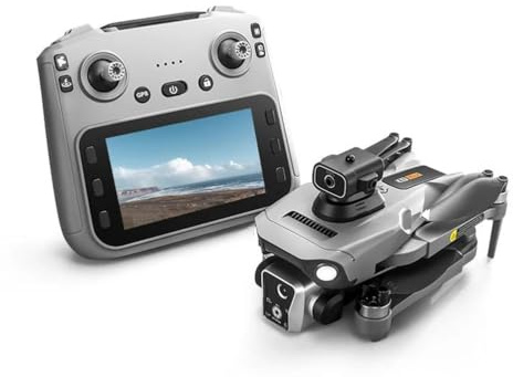 Ny k19 max gps-drönare professionell 4k-kamera antenn fpv borstdrivande hinderundvikande med storskärm fjärrkontroll hopfällbar drönare,Dual battery